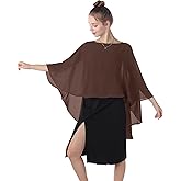 Baoqiya Chiffon Capes Sheer Capelets Long Cape Poncho For Women Plus Size