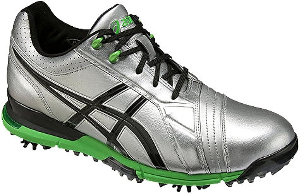 Amazon [アシックス] ゴルフシューズ TGN907 シルバー×ブラック 24.5cm asics(アシックス) ゴルフ