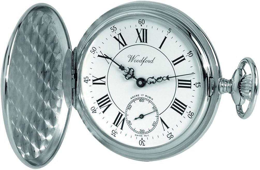 Woodford SwissMade Mechanical FullHunter Pocket Watch, 1012, Men's