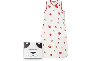 OKAYINN BubblePanda Rayon Made from Bamboo Sleep Sack 6-12 Months 1.0 Tog Soft Toddler Sleeping Sack for Babies 2-Way Zipper Baby Wearable Blanket