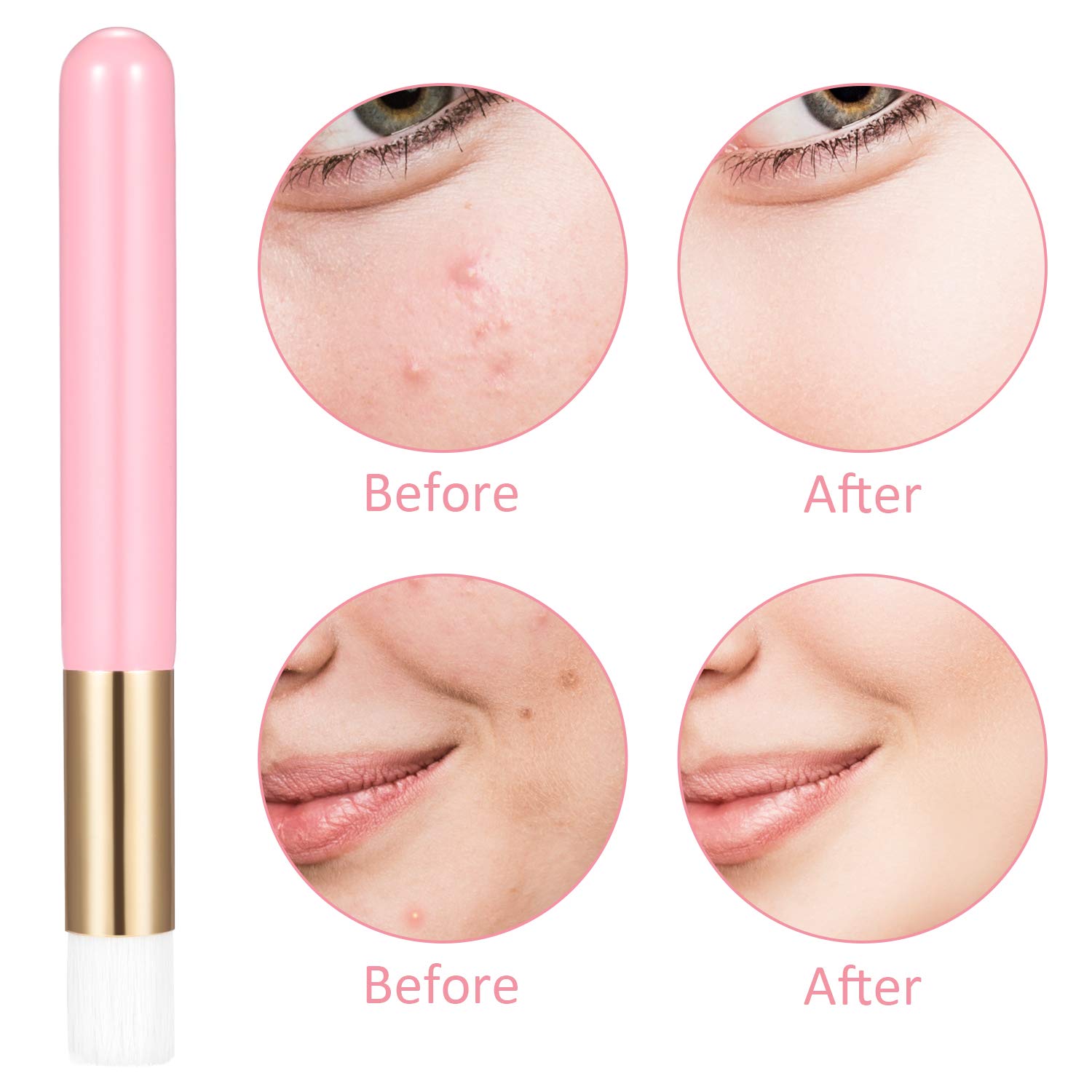 20 Pieces Lash Shampoo Brushes, Peel Off Blackhead Brush Remover Tool, Nose Pore Deep Cleaning Brush, Facial Cleansing Brushes, Eyelash Extensions Blackhead Brush Washing Brush Lash Cleanser (Pink): Beauty