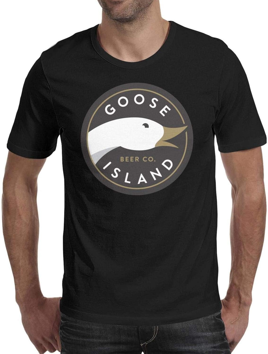 Man TShirt GooseIslandBeerLogo Shirt Soft Sports Cotton Short