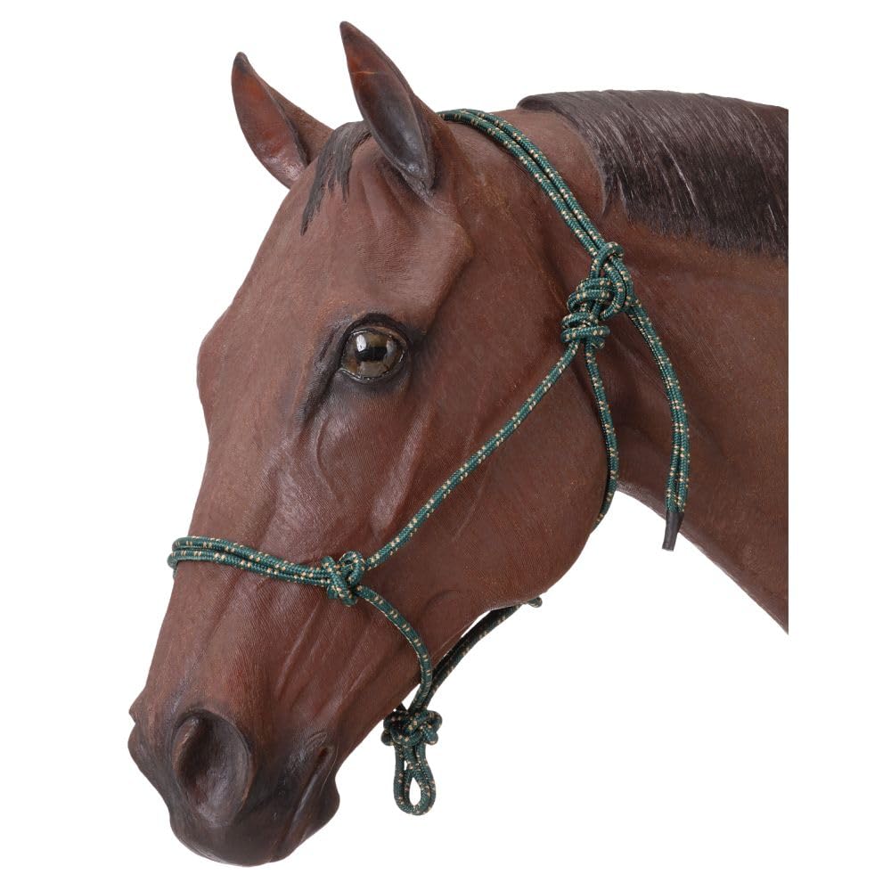 Tough 1 Horse Poly Rope Tied Halter, Hunter Green