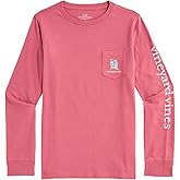 Vineyard Vines Boys Boys' Sunset Ski Pups Long-Sleeve Pocket Tee