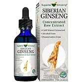 Siberian Ginseng Root Extract - Organic Ingredients & Alcohol Free - 2oz - Patented Cold Fulvic Mineral Water Extracted - Adaptogen - Immune Support for People & Pets