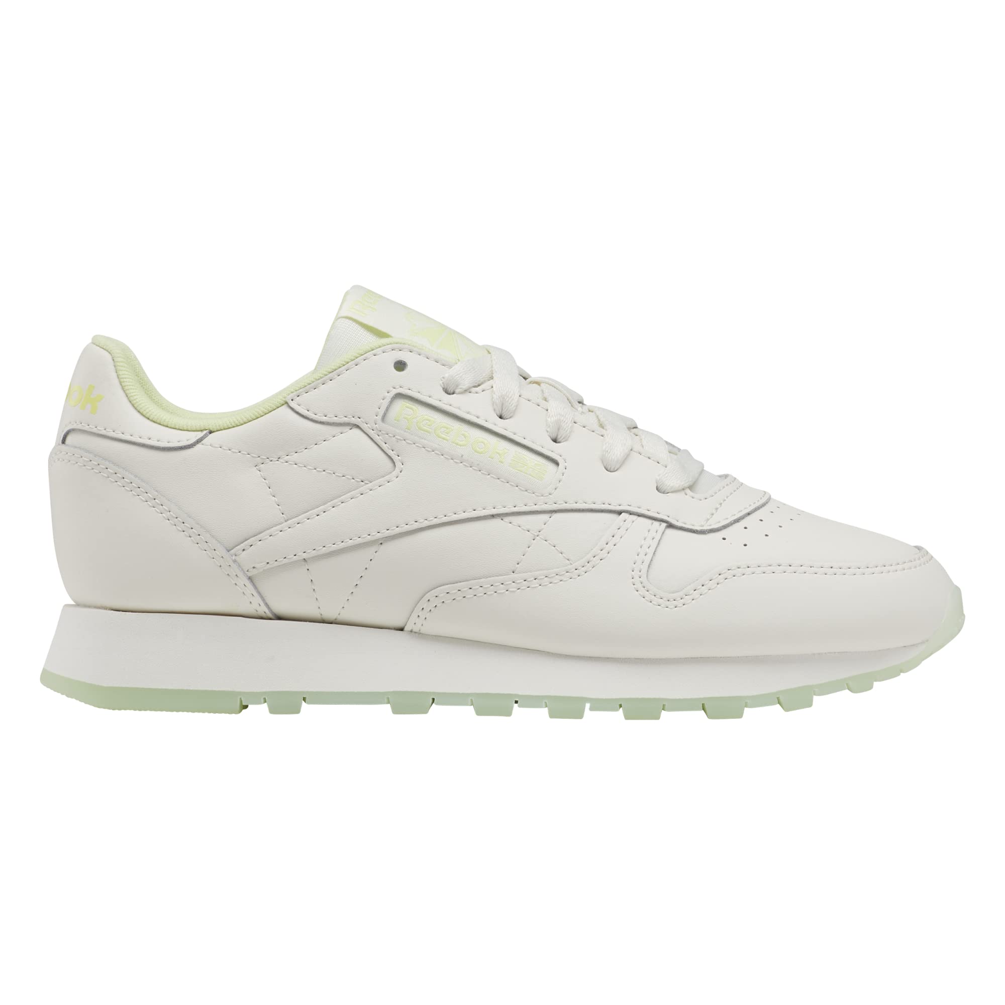 Reebok Women's Classic Leather Sneaker, Chalk/Citrus Glow, 11 Image
