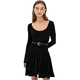 Self Portrait Women's Black Chenille Knit Mini Dress
