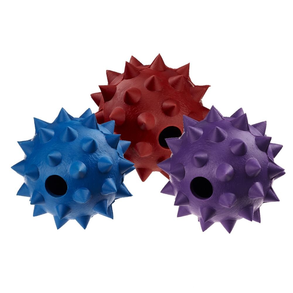 Classic PETBLIS Rubber Spike Ball With Bell 9cm 3.5 inches, 100 g