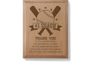KATE POSH - #1 Baseball Coach Plaque and Award