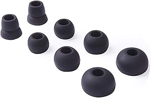 Replacement Silicone Ear Tips Earbuds Buds Set for Powerbeats 2 Wireless Beats by dre Headphones,4 Pairs (Black)