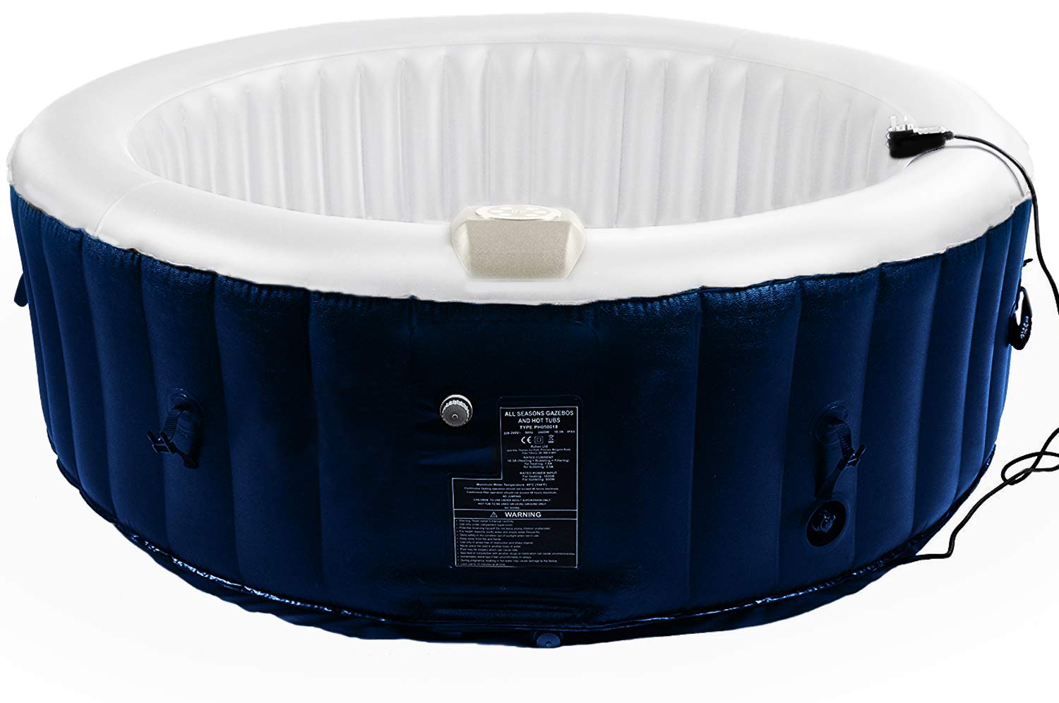 All Seasons Gazebos and Hot Tubs, 46 Person, 130 Air Jet Hot Tub Navy Blue Amazon.co.uk