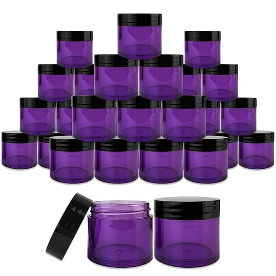 30 Pieces 30G/30ML(1 Oz) Thick Wall Round PURPLE