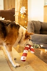 Petface Candy the Christmas Cane Plush Dog Toy with Built-In Squeaker view 4