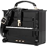 Lyuxhetaokdiq Women Acrylic Piano Shaped Crossbody Shoulder Bag Handbag Piano Purse