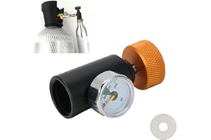 Pilipane CO2 Tank Refill Adapter Connector Kit, CO2 Adapter for Soda Stream Water Maker with 3000psi Pressure Gauge, Soda Water Cylinder CO2 Refill Connector Adapter Accessories