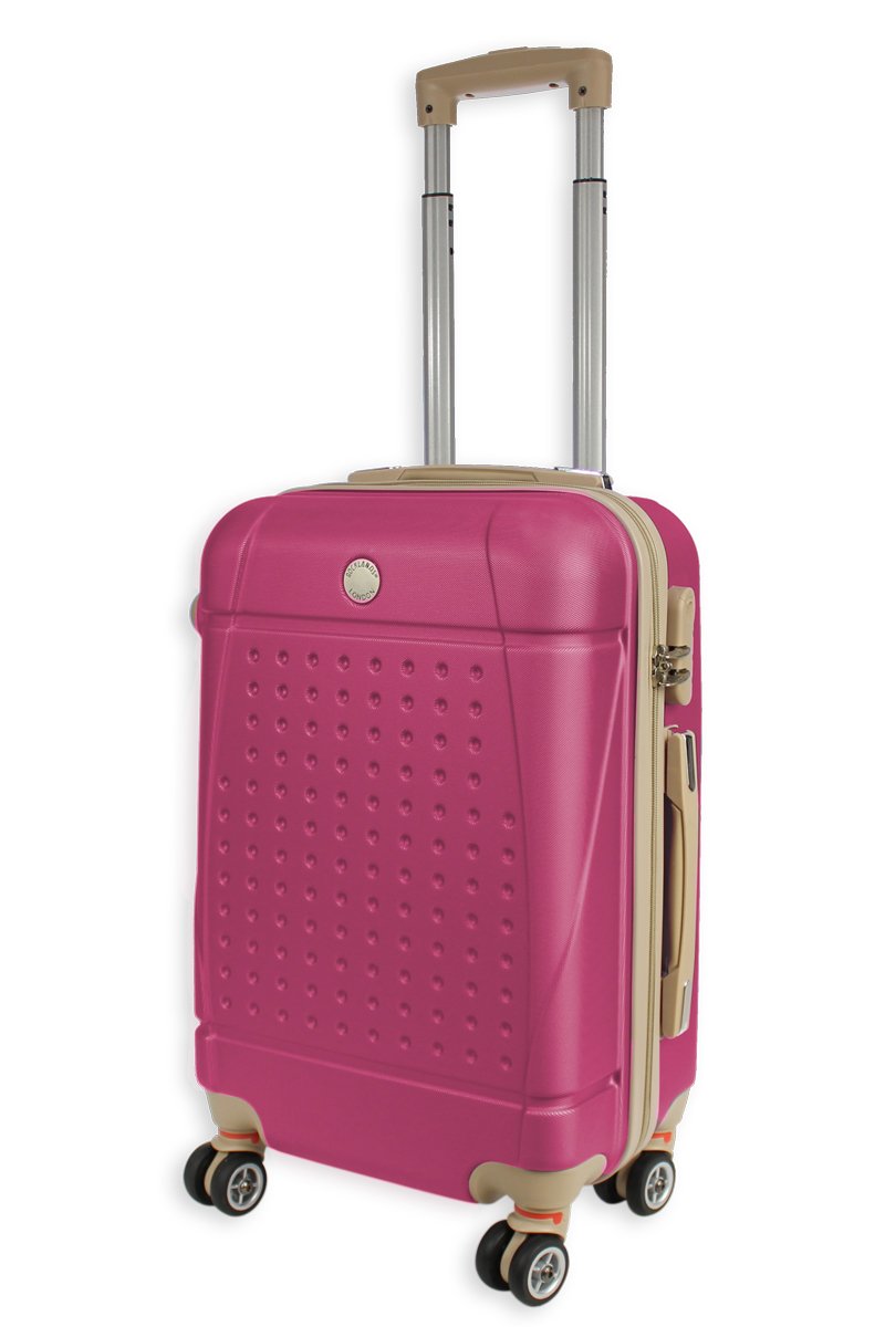 pink lightweight suitcase