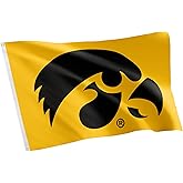 Desert Cactus University of Iowa UI Flag - 3 x 5 Feet Hawkeyes Banner, Indoor/Outdoor Durable Fabric, 100% Polyester Design (Style 2)