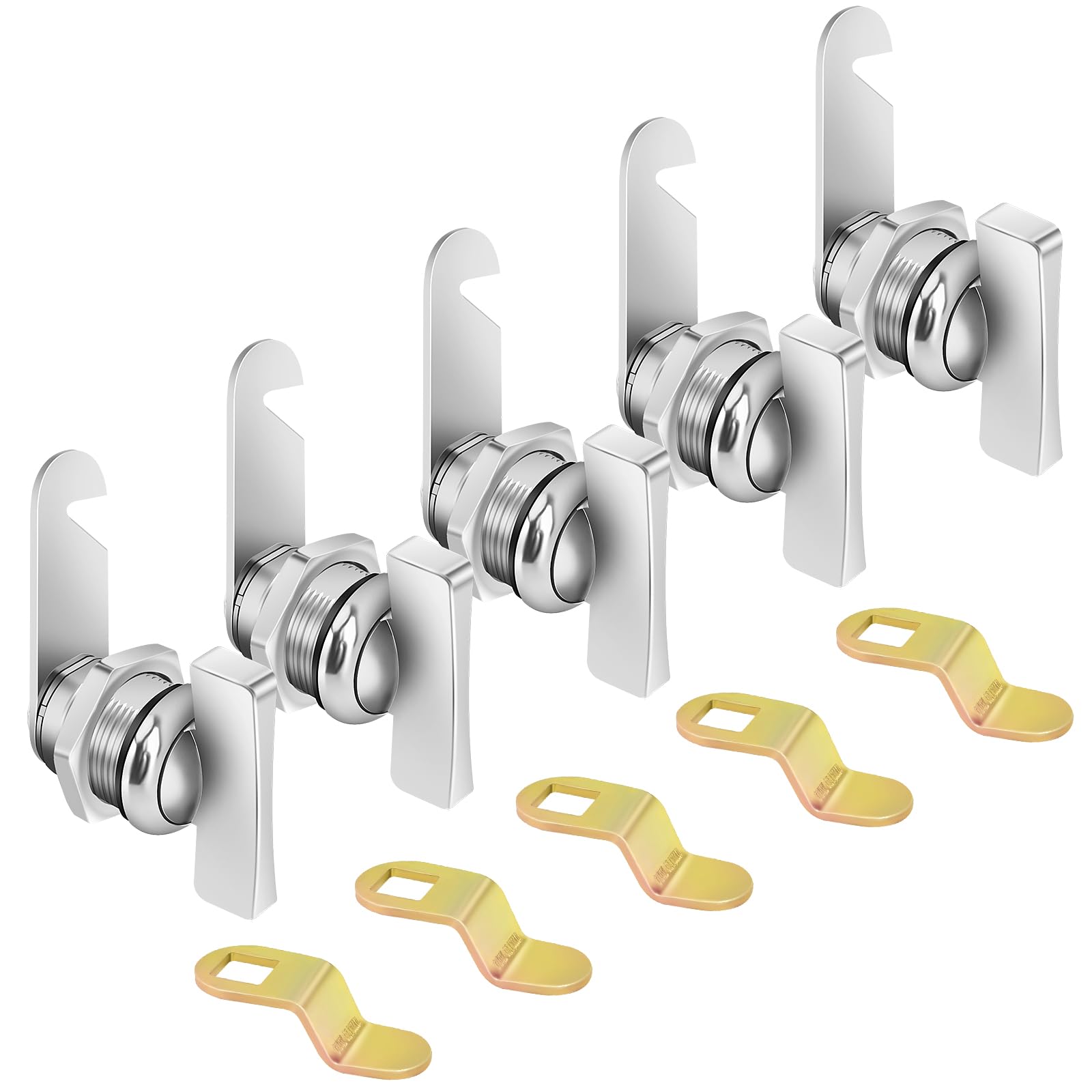 Photo 1 of Sartaute 5/8' 5PCS Thumb Operated Offset Cabinet Locks, Keyless Non-Locking RV Compartment Lock, Fits on Camper, Vehicles, Files Drawers