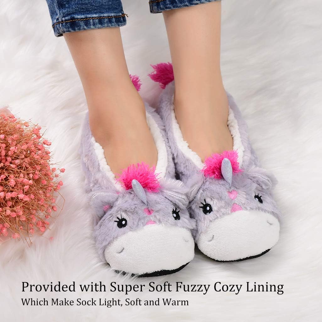  | Panda Bros Womens Cozy&Warm Animal Slipper Socks with Grippers-House Socks | Slippers