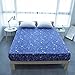 BuLuTu Deep Pocket Fitted Sheet Twin Cotton Purple-Premium Soft,Breathable,Durable,Comfortable,Starry Sky Print Single Bed Fitted Sheet Only 1 Piece,NO Pillowcases