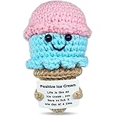 Mini Handmade Crochet Ice Cream Cups for Female Best Friends, Creative Christmas and Birthday Surprises, Emotional Support Gifts