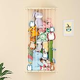 Stuffed Animal Storage Toy Organizer(Patented) - Large Corner Stuffed Animal Holder Length Adjustable - Wall Plush Storage for Nursery Playroom Bedroom Kids Room (Beige)