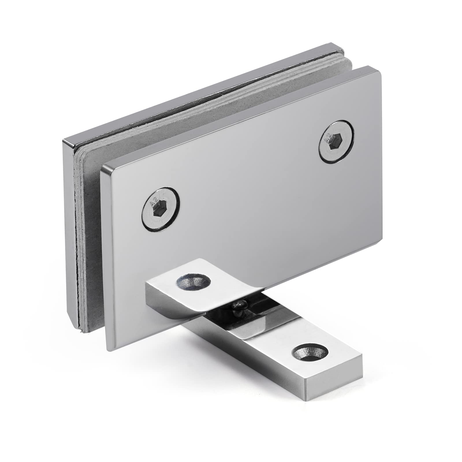 Ranbo Shower Door Hinge(360°), Frameless Glass to Glass Hinge, Suitable for 8–12mm Thick Tempered Glass, Stainless Steel,Polished Chrome (1 PC) — image 1