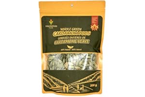 IntentaVida Whole Green Cardamom Pods, 200g | 100% Natural | Vegan | Gluten Free |No Preservatives added | No Fillers | Real 