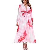 Maxigerui Women's Long Sleeve Floral Maxi Dress 2026 Spring Summer Wedding Guest Dress