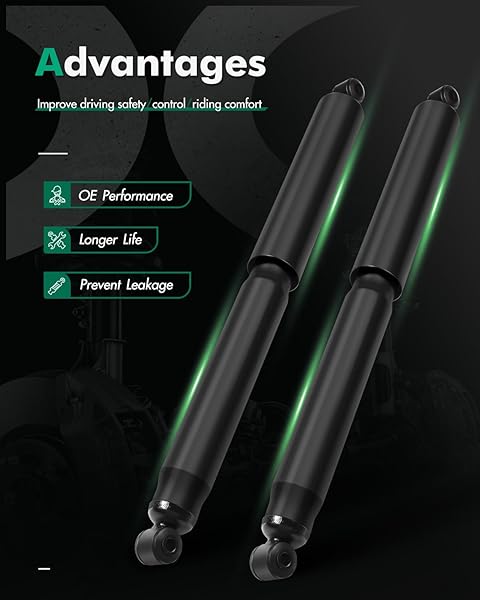 SCITOO SHOCKS, REAR GAS STRUTS SHOCK ABSORBERS FIT FOR 2005 2006 2007 2008 2009 2010 2011 2012 FOR FORD FOR F-250 SUPER DUTY,2005 2006 2007 FOR FORD FOR F-350 SUPER DUTY 349146 911265 SET OF 2