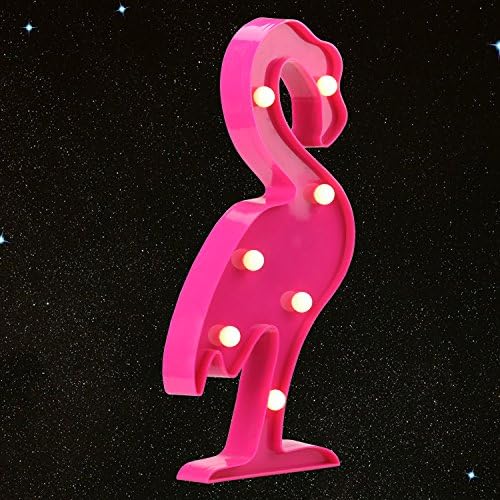 Ayoo Flamingo LED Night Light,Flamingo LED Battery Light, Wall Decoration [Party Light] Living Room,Kids Room,Bedroom Table,Holiday Birthday Party LED Lamp Light-Pink Flamingo