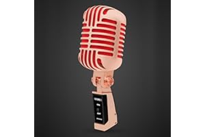 5 CORE 5Core Classic Retro Microphone Dynamic Metal Body Old Vintage Style Unidirectional Cardioid Mic w XLR Input Universal Stand Compatible RTRO MIC Copper
