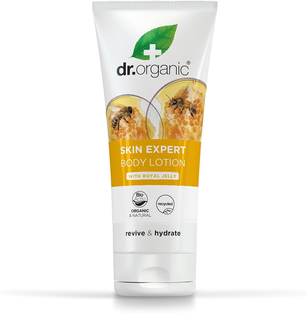 Dr Organic Royal Jelly Body Lotion 200ml - Moisturising, All Skin Types, Organic