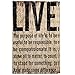 Adeco[SP0107 Decorative, Distressed-Look Live Wall Hanging Sign Plaque Black, Beige Home Decor - 13.8x8.7 Inches