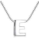 CANDYFANCY Initial Necklace 925 Sterling Silver Letter Pendant Personalized 26 Alphabet Necklace for Women Men A-Z