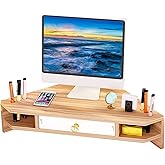 Amazon.com: KUAIYU Double Deck Monitor Riser,Cut Triangle Save Space ...