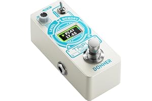 Donner Triple Looper Guitar Pedal, 90 mins Looping Time Loop Pedal with Screen, 3 Loops Looper Pedal with Unlimited Overdubs Undo/Redo