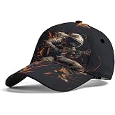 Lightweight Sweat Wicking All Over Print Baseball Cap Bold Graphic Sports Cap for Running, Gym