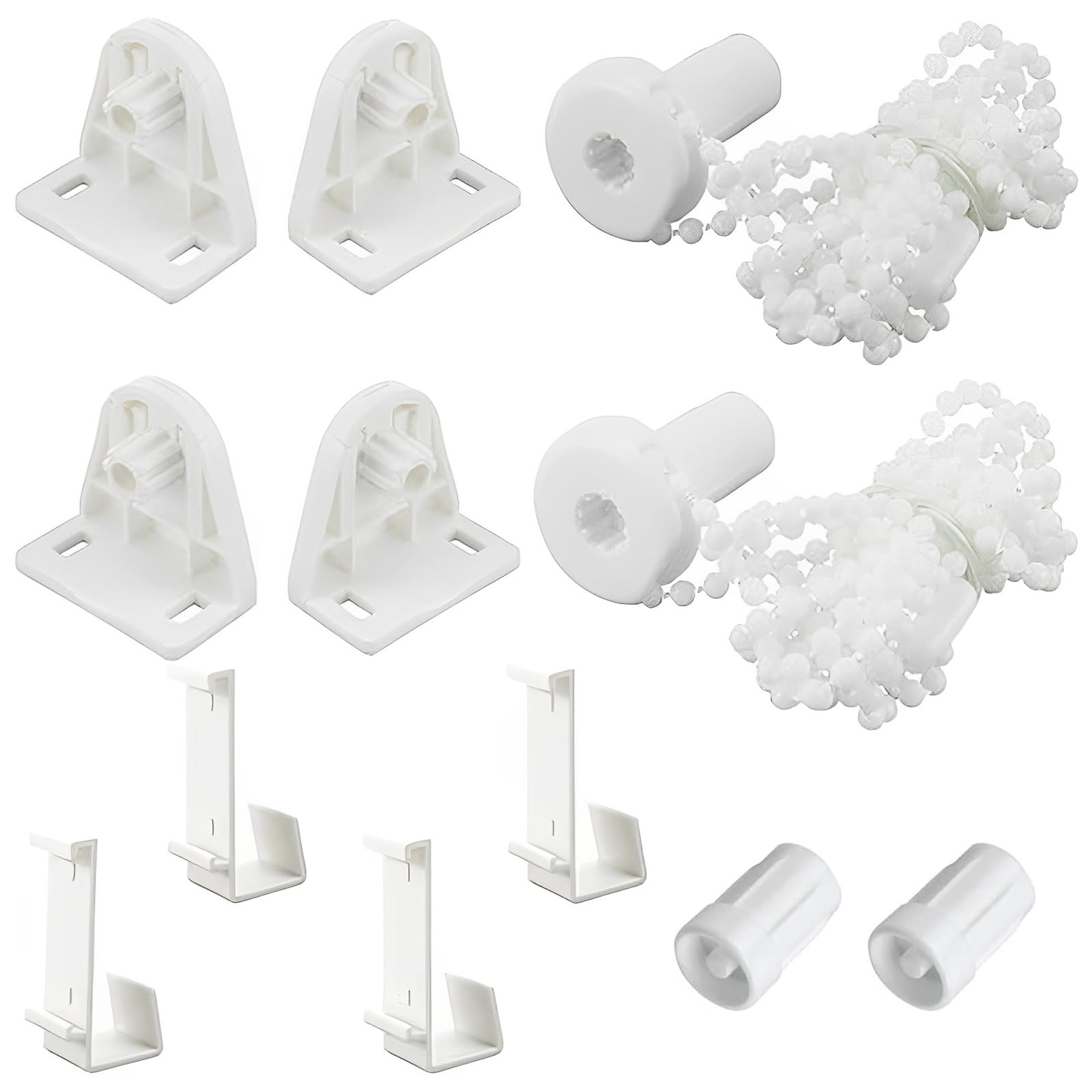 Set of 2 Roller Blind Klemmfix Brackets 17 mm Roller Blind Holder Window Replacement Roller Blind Double Roller Blind Clamp Holder Klemmfix Roller Blind for Blackout Roller Blind, Double Roller Blind,