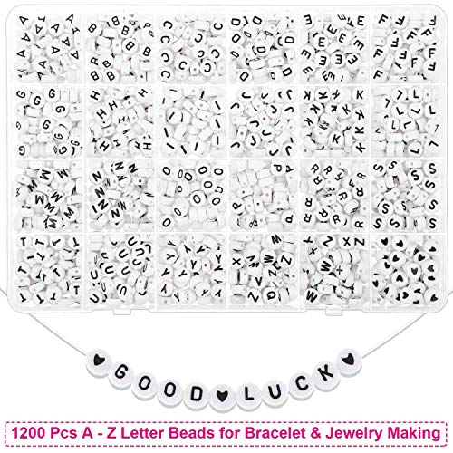 image for Beads for Bracelets, Cridoz 2800 Pcs 4mm Small Pony Beads with 1200 Pc
