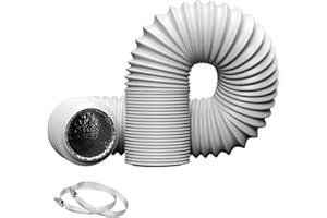Dryer Vent Hose Flexible Insulated Air Ducting 4 Inch 13 ft Vent Hose PVC Aluminum Foil Duct for HVAC Ventilation and Exhaust