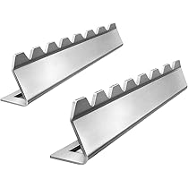 Lot De 2 Supports De Barbecue En Acier Inoxydable - Porte Brochettes Réglables Extérieur