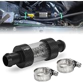 WIKIBB Inline Heater Core Coolant Filter 3/4 Inch Universal | Universal Fit, High Flow Design, Reusable Stainless Mesh, Durable