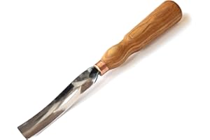 BeaverCraft Wood Carving Gouge 7L/22 Spoon Carving Tools, Chisels - Bowl Gouge, Wood Curved Chisel - Whittling Spoon Knife