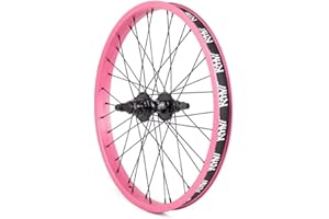 Rant Party on V2 Cassette Rear BMX Wheel Left Hand Drive - 20" LHD Wheel with 5 Sealed Bearings, 9T Driver, Double Wall Rim, 14mm Axle - for Freestyle and Street BMX Bikes
