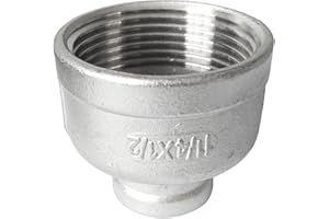 LOZOME 1-1/4" x 1/2" Female Reducer Reducing Coupling,Stainless Steel 304 NPT Female Threaded Cast Pipe Fitting,Nipple