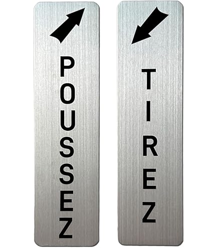 Señales Push Pull Para Puertas - Acero Inoxidable 304, Pack De 4