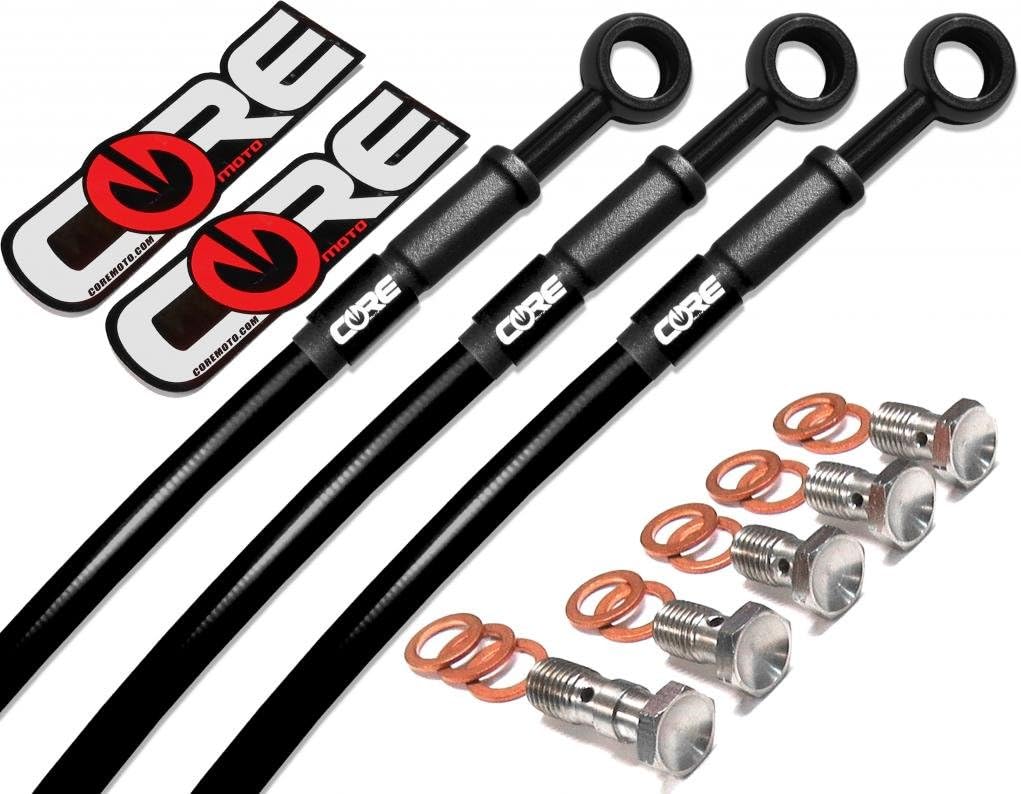 Core Moto - Yamaha FZ-09 / MT-09 2014-2015 Performance Brake lines Front and Rear Combo -Black