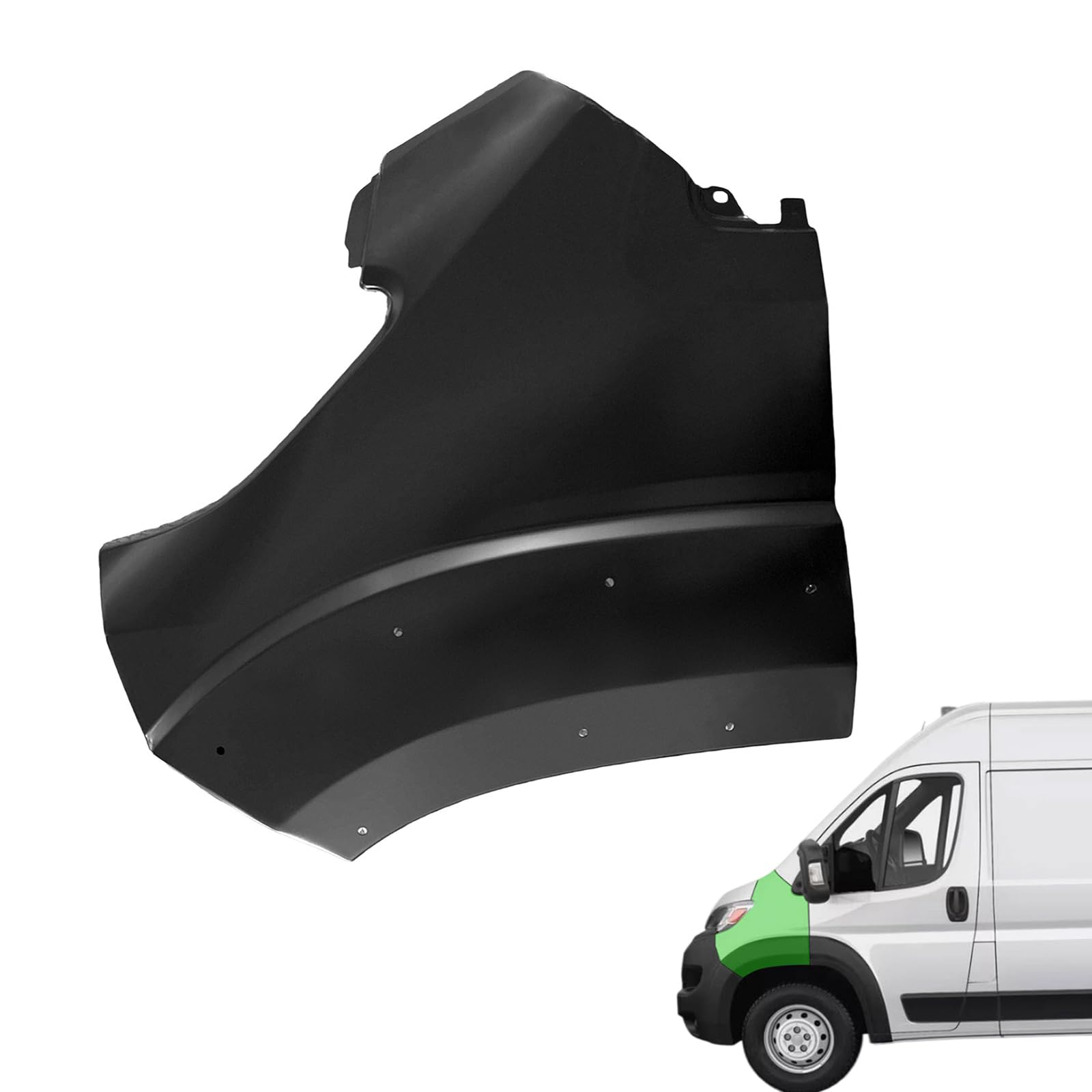 Photo 1 of Front Fender Panel with Trim Molding Holes Steel Side Fender Panel Fits for Ram Promaster 1500 2500 3500 Cargo Van 2023 2024 2025 (Left Driver Side)