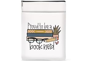 NGZS Book Nerd Sleeve - Bookish Lovers Covers for Paperbacks, Christmas Birthday Pouch Protector, Club Librarian Gifts for Women Reader Sister Accessories